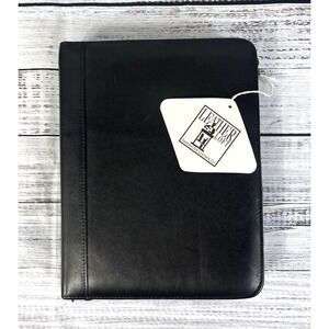 Vintage 1998 Shafmaster Amboldi Black Leather Office Day Planner Address Book